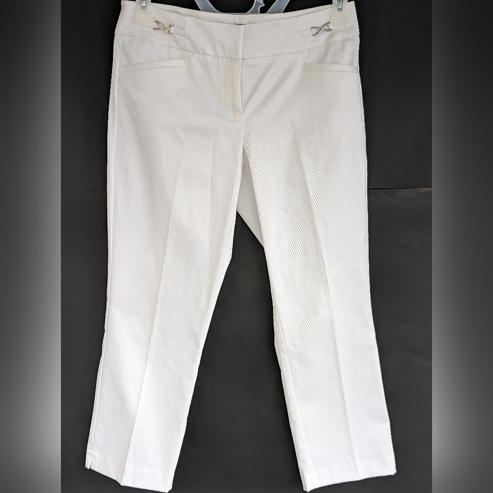 7th Avenue New York & Company Suiting Collection White Capris Pants Size 6